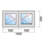 Venstermaat 1000x500mm