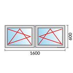Venstermaat 1600x600mm