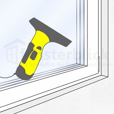 Fenstersauger mit Kunststofffenster