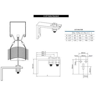 Raffstore Seilführung A-LST Halter