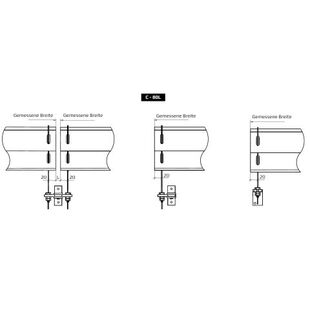 Raffstore-Lamelle C-80 L mit Seilführung