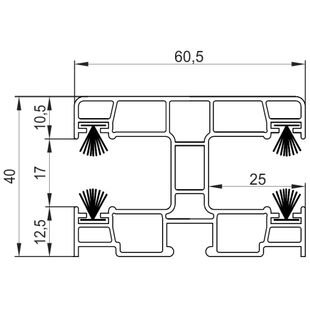 Aufsatzrollladen Führungsschiene RK 18 mm Maxi doppelt