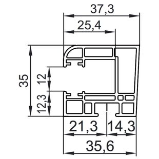 Aufsatzrollladen Führungsschiene NRR-020 schmal