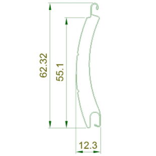 Rollladen Lamelle 55 Detail Querschnitt