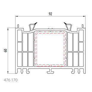 Salamander 476 170 Rahmenverbreiterung 60mm