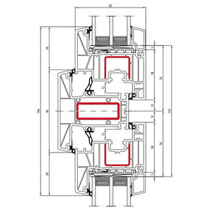 Salamander bluEvolution 82 Fenster Classic-Line 85mm Pfosten 96mm - HO9310 - HO8521