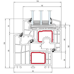 Salamander bluEvolution 92 Fenster Classic-Line 118mm - 170 820 - 171 020