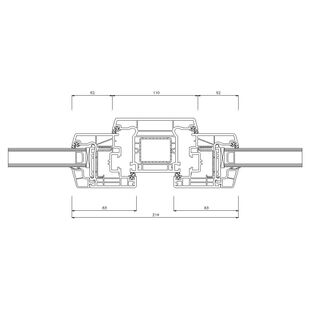 Schüco CT-70 AS 110mm Fenster Classic 83mm - 8849-8866