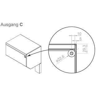 Vorbaurollladen Antrieb Ausgang Typ C