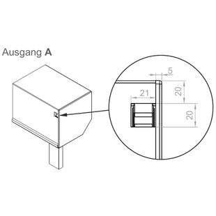 Vorbaurollladen Antrieb Ausgang Typ A