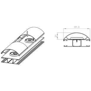 Vorbaurollladen Führungsschiene Abdeckung rund doppelt