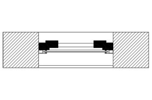 Vorbaurollladen Führungsschiene Position an Fenster