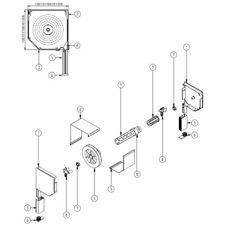 Vorbaurollladen PST Explosionszeichnung