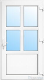 Kunststoff Nebeneingangstür Bernau in weiß