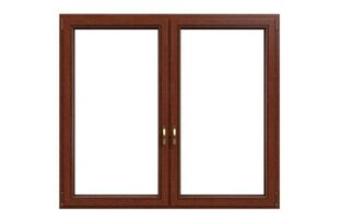 Holzfenster Meranti mit Eiche Dunkel Lasur