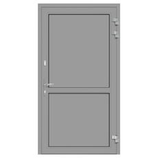 Aluminium achterdeur in signaalgrijs