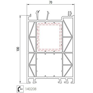 Aluplast 140208 - Rahmenverbreiterung - 100mm