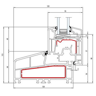 Kunststof profiel IDEAL 4000 NL blokprofiel