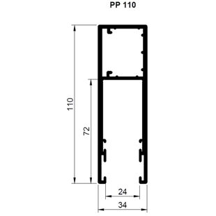 Rolltor Führungsschiene PP 110mm