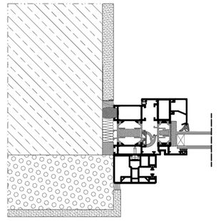 Aufsatzrollladen SKT Einbaubeispiel 4 Führungsschiene