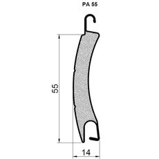 Rollladenprofil PA 55 Aluminium