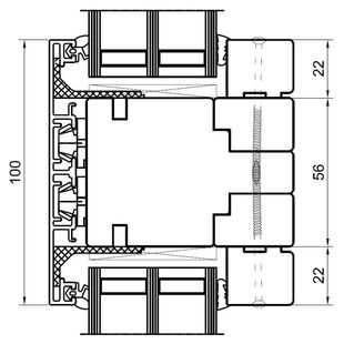 Drutex Duoline 78 Kämpfersprosse Festverglasung Detail