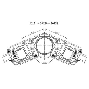 Drutex Iglo 5 Eckverbinder Variabel 135° Eckkopplung 50121 50120 50121