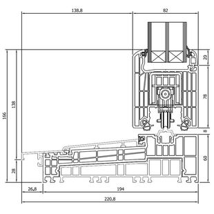 Kunststof profiel Iglo HS met dorpel