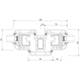 Drutex Iglo Premier Pfosten 84mm Fenster Detailzeichnung - 50021 50016