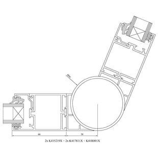 Drutex MB 45 Eckverbinder Variabel Detailansicht