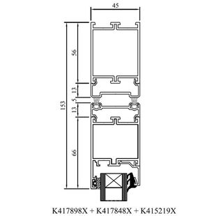 Drutex MB 45 Schwingtür Flügel Oben
