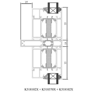 Drutex MB 70 HI statische Kopplung innen Detailansicht