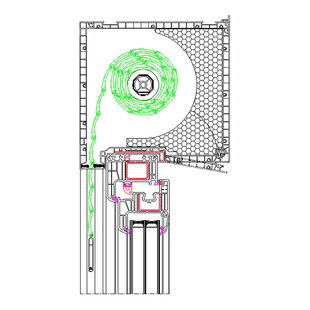technische Details Aufsatzrollladen 215mm Revision von unten