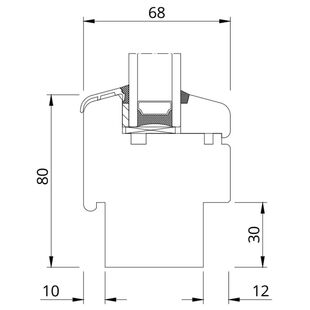 Drutex Softline 68 Festverglasung unten