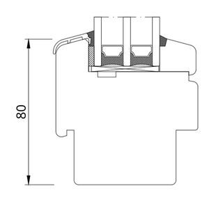 Drutex Softline 78 Festverglasung unten