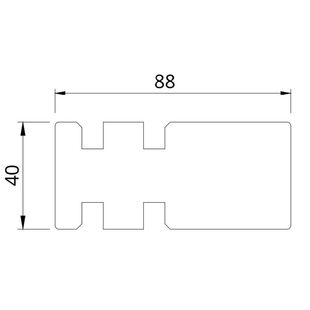 Drutex Softline 88 Rahmenverbreiterung 40mm PR 88040 (PR040)