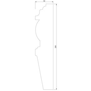 Drutex Zierprofil Fussstück Holz