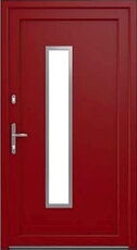 DRUTEX Haustür Modell 1 - Leipzig in Dunkelrot