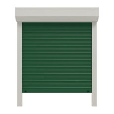 Vorbaurollladen 45° SK Grauweiß mit Panzer Moosgrün