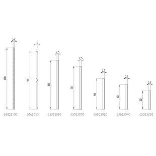 Aluplast Flachleisten aus Kunststoff Auswahl 65025100, 6465050, 65025080, 65025070, 65025050, 65025040, 65025030