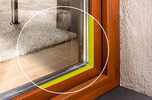 Kozijnprofiel met Gealan STV (statische droogverglazing)