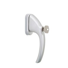 moderner Fenstergriff Exclusive abschließbar, silber