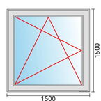 Venstermaat 1500x1500mm