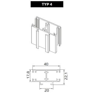Raffstore Führungsschiene Typ 4