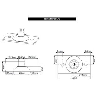 Raffstore Seilführung LPD Halter Boden