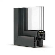 Kunststof kozijn Rehau GENEO profiel antraciet – buitenzijde