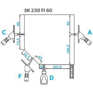 Roldeur PST hoekig 45°