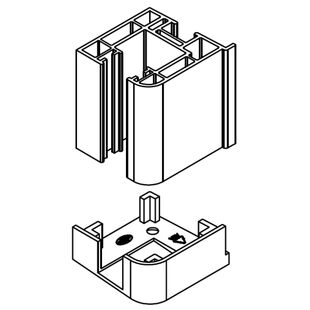 Aufsatzrollladen Führungsschiene NRR-010 mit Blende