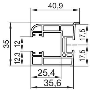 Aufsatzrollladen Führungsschiene NRR-010 schmal mit Flansch