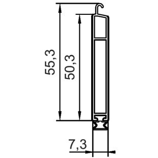 Rollladen Endleiste 37mm für Aluminium-Panzer Detail